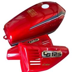 BENZİN DEPOSU VE YAN KAPAK KIRMIZI CG